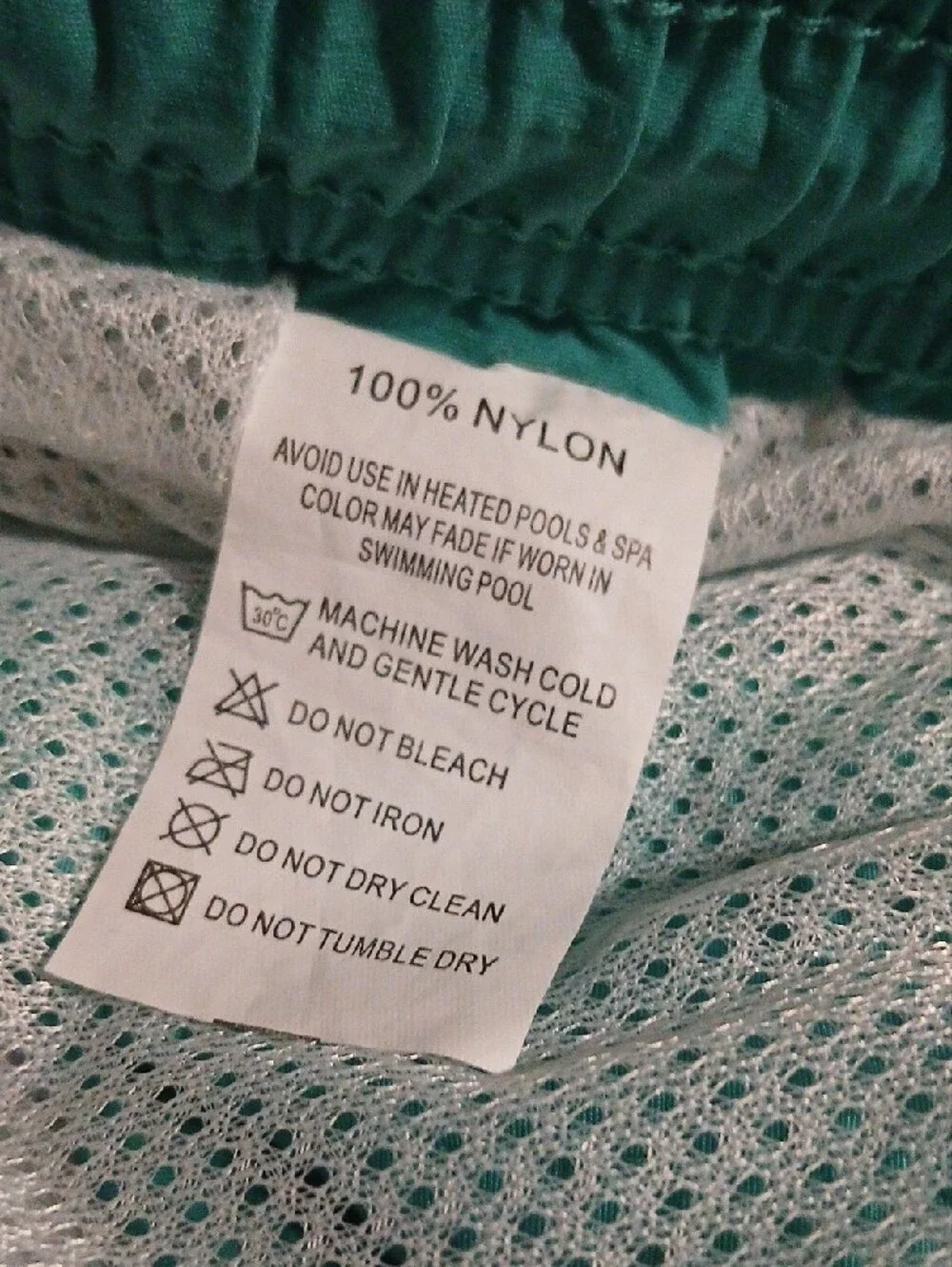 Maamgic Men’s Swim Trunks / Shorts Large Aqua Nylon Pockets Mesh Liner